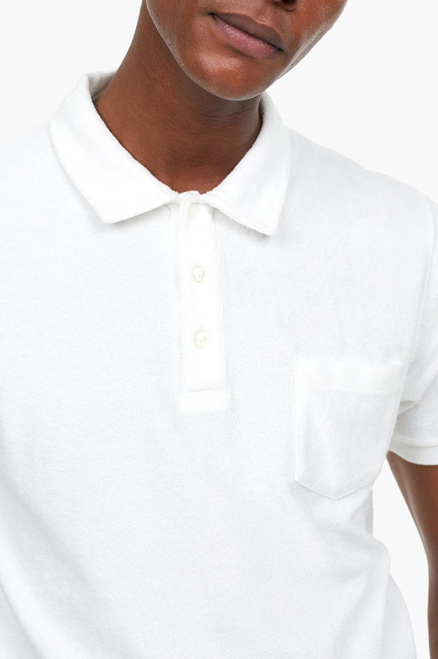 Frottee - Shirt in Weiß