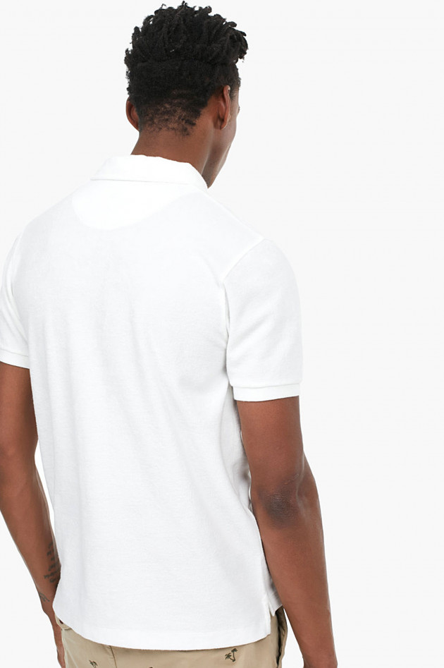 Frottee - Shirt in Weiß