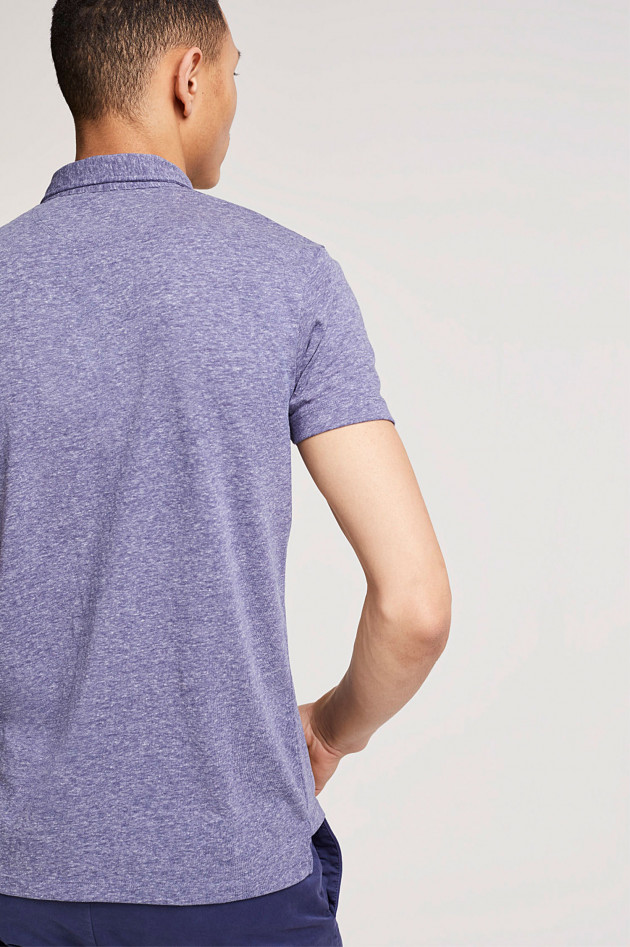 Poloshirt in Blau meliert