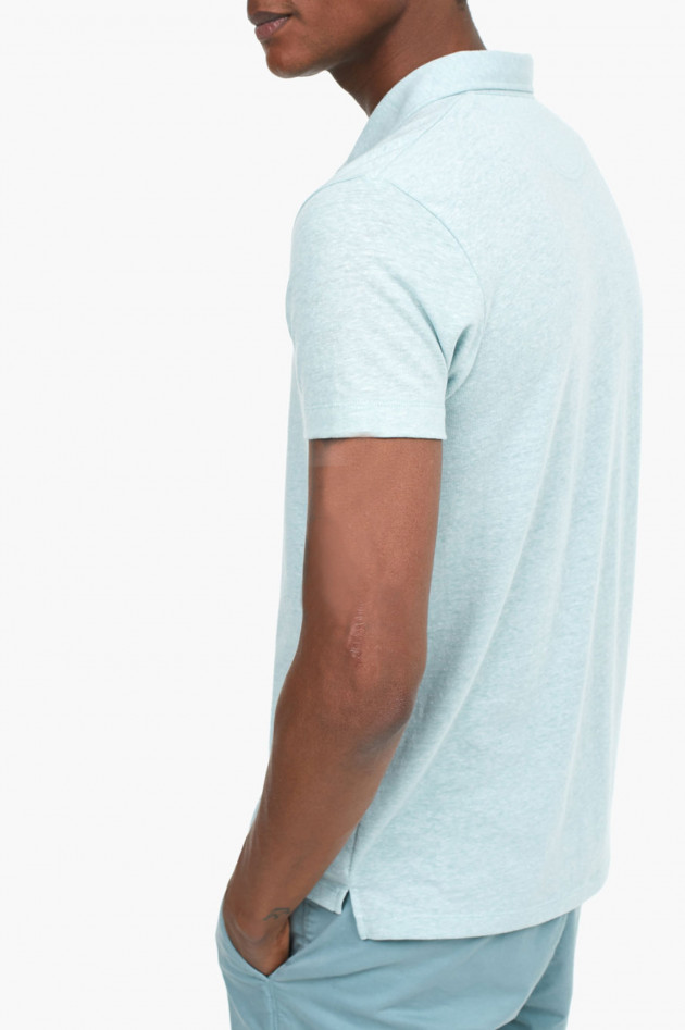 Poloshirt aus Jersey in Mint meliert