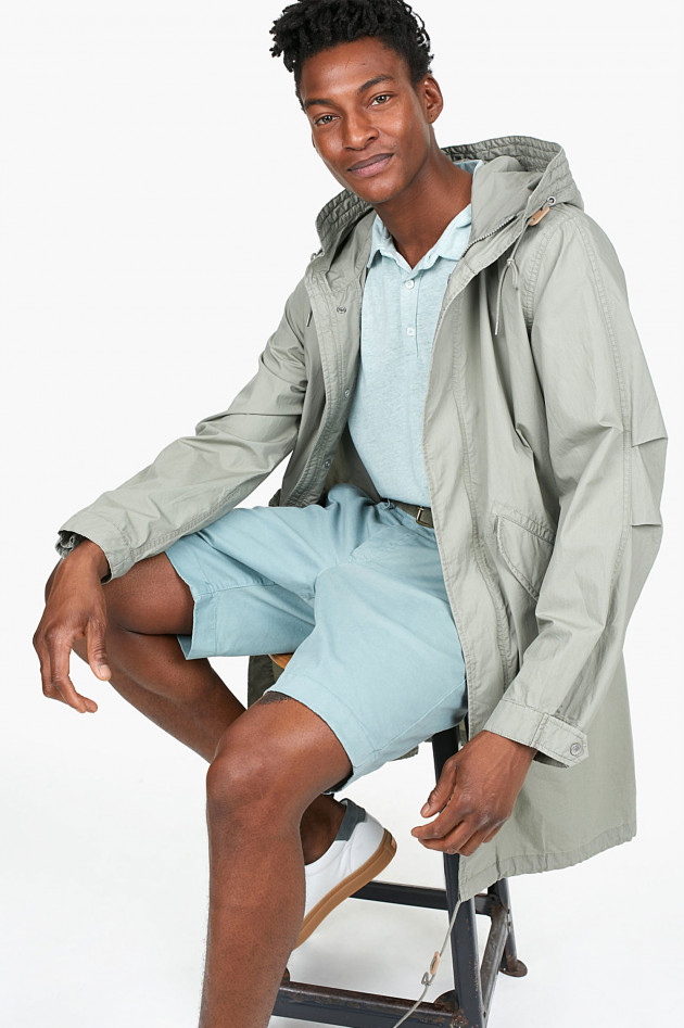 Poloshirt aus Jersey in Mint meliert