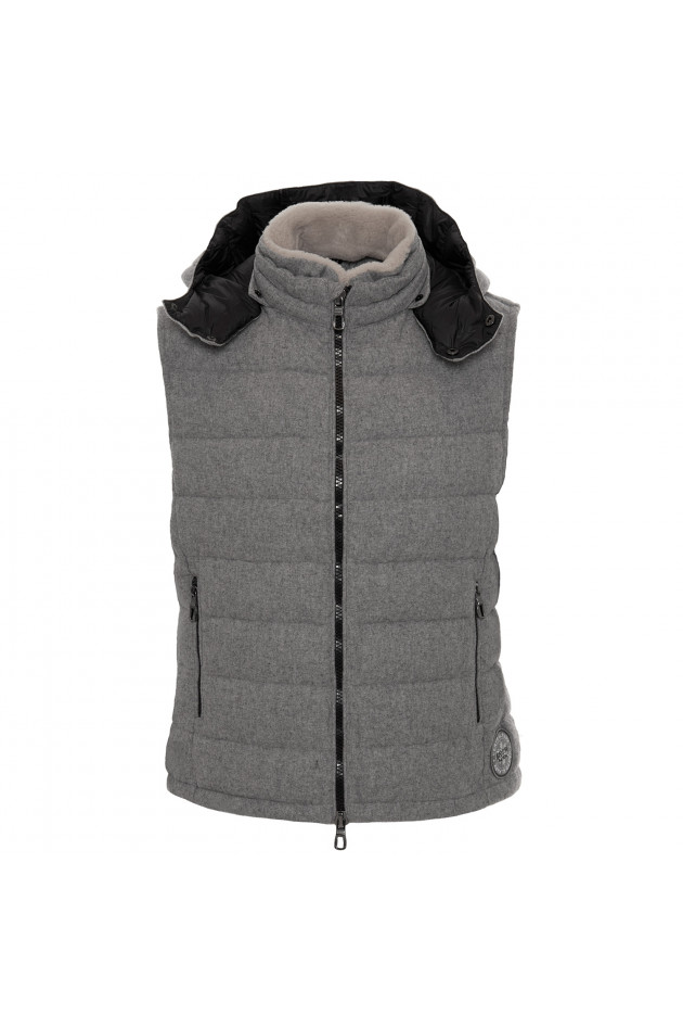 Witty Knitters Daunengilet in Grau meliert