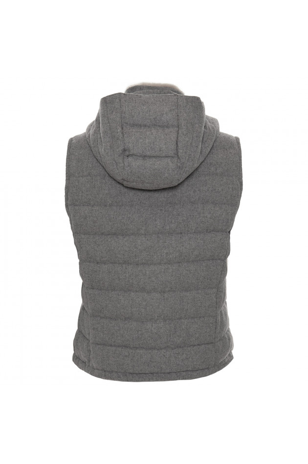 Witty Knitters Daunengilet in Grau meliert