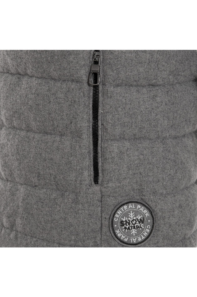 Witty Knitters Daunengilet in Grau meliert