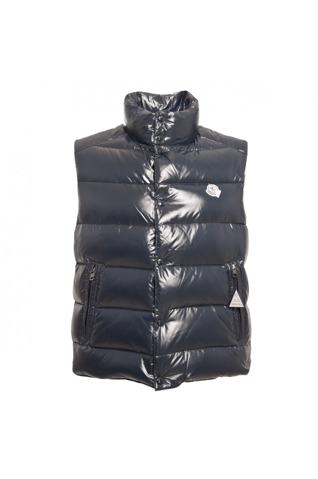 Moncler Daunengilet TIB in Navy/Dunkelbraun