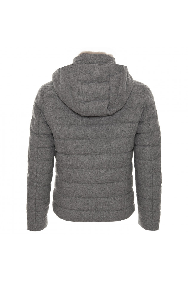Witty Knitters Daunenjacke in Grau meliert