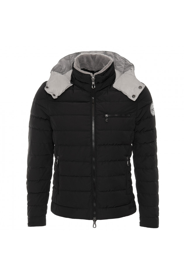 Witty Knitters Daunenjacke in Schwarz