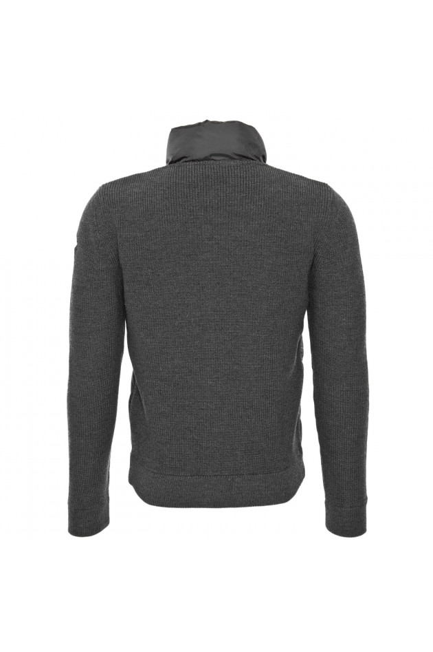 Moncler Daunenjacke mit Strickeinsätzen in Grau