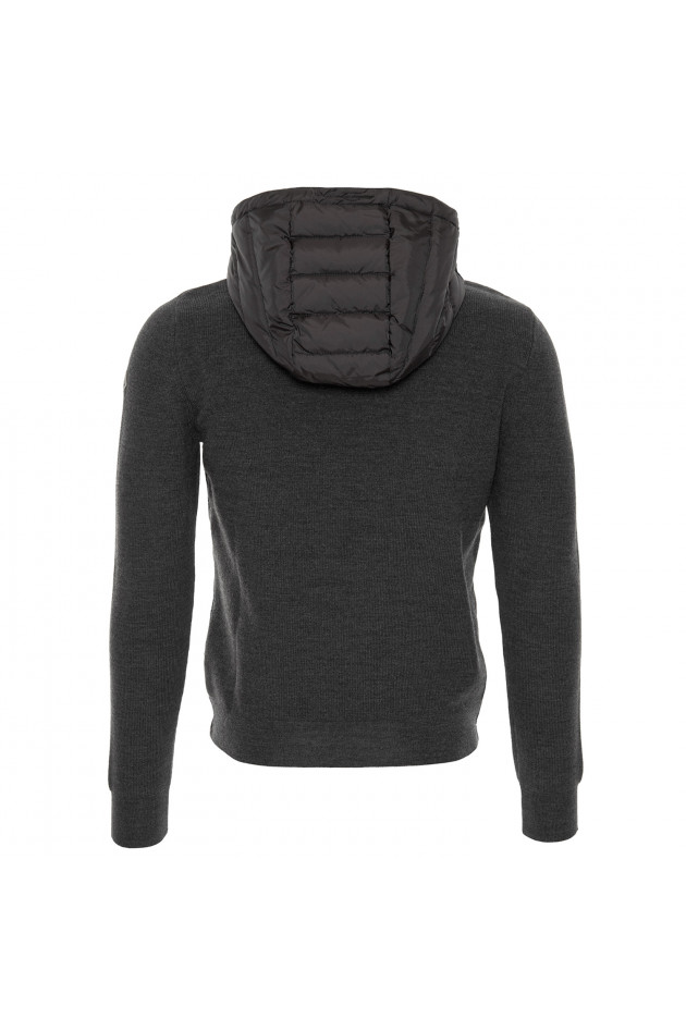 Moncler Daunenjacke mit Strickeinsätzen in Grau