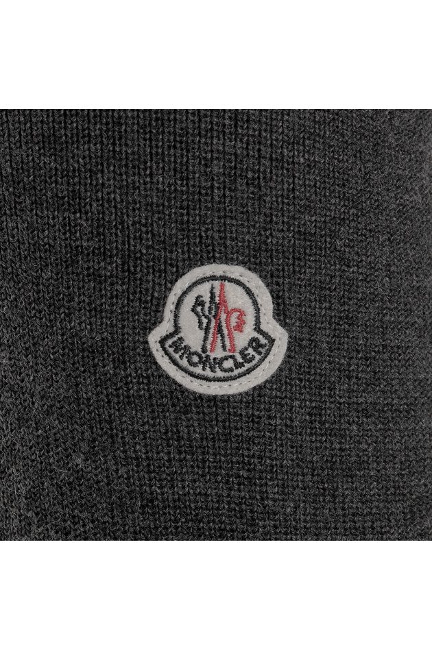 Moncler Daunenjacke mit Strickeinsätzen in Grau