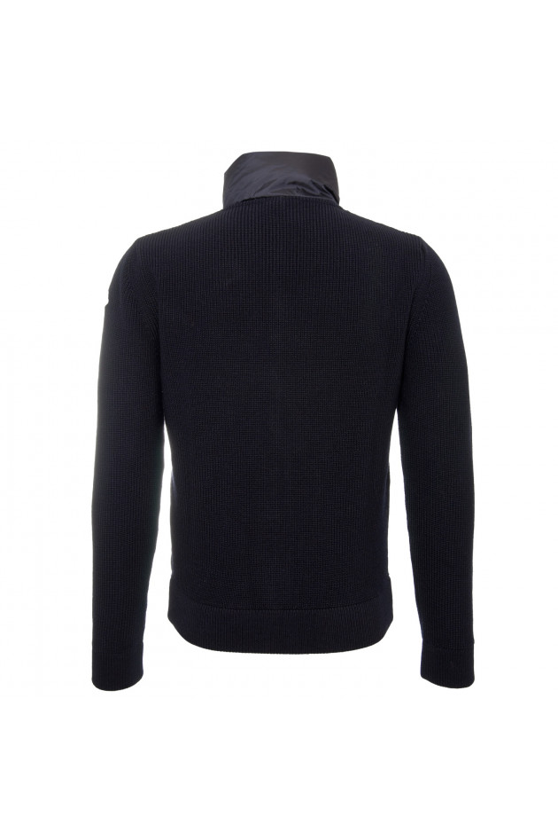 Moncler Daunenjacke mit Strickeinsätzen in Navy
