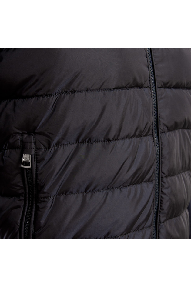 Moncler Daunenjacke mit Strickeinsätzen in Navy