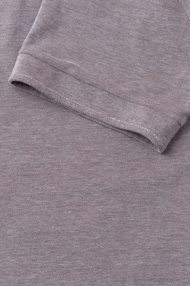 Depavory Poloshirt BERGAMO in Braun/Weiß