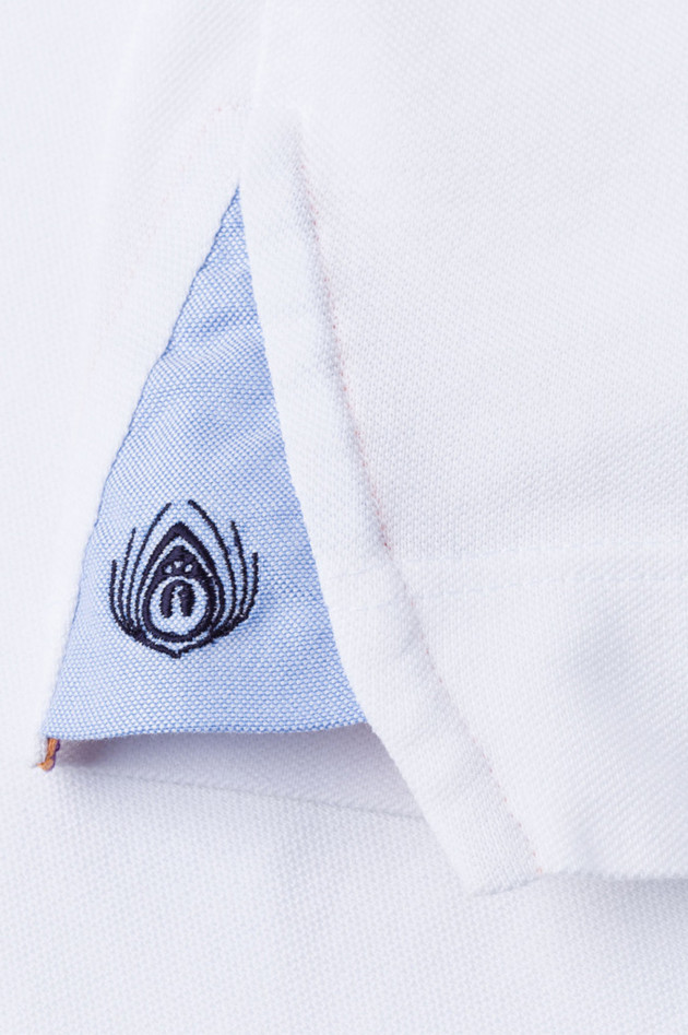 Depavory Poloshirt BERGAMO in Weiß/Blau