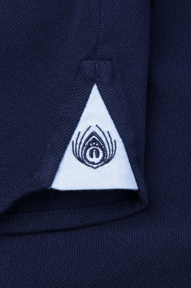 Depavory Longsleeve-Polo in Navy