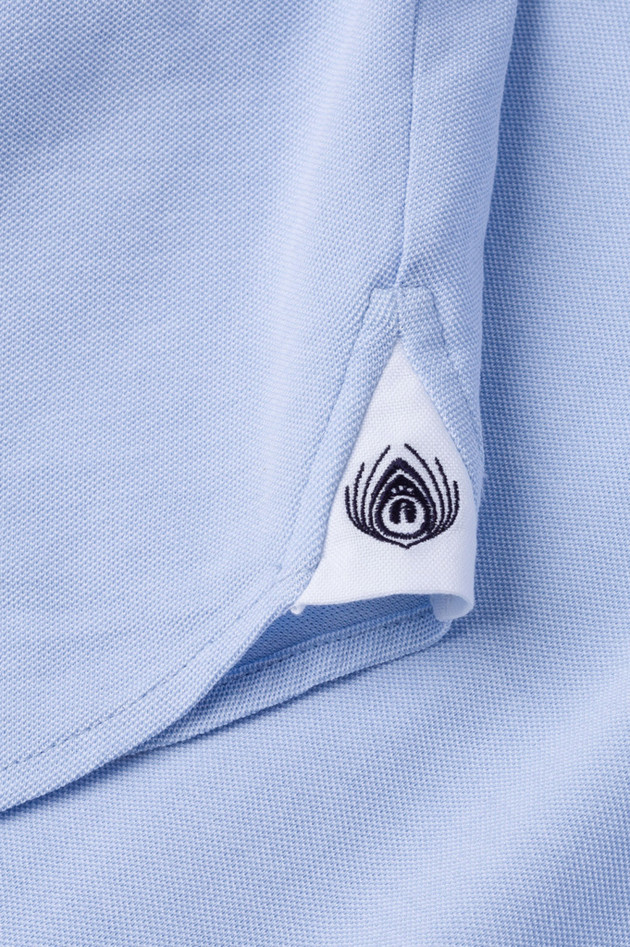 Depavory Longsleeve-Polo in Blau