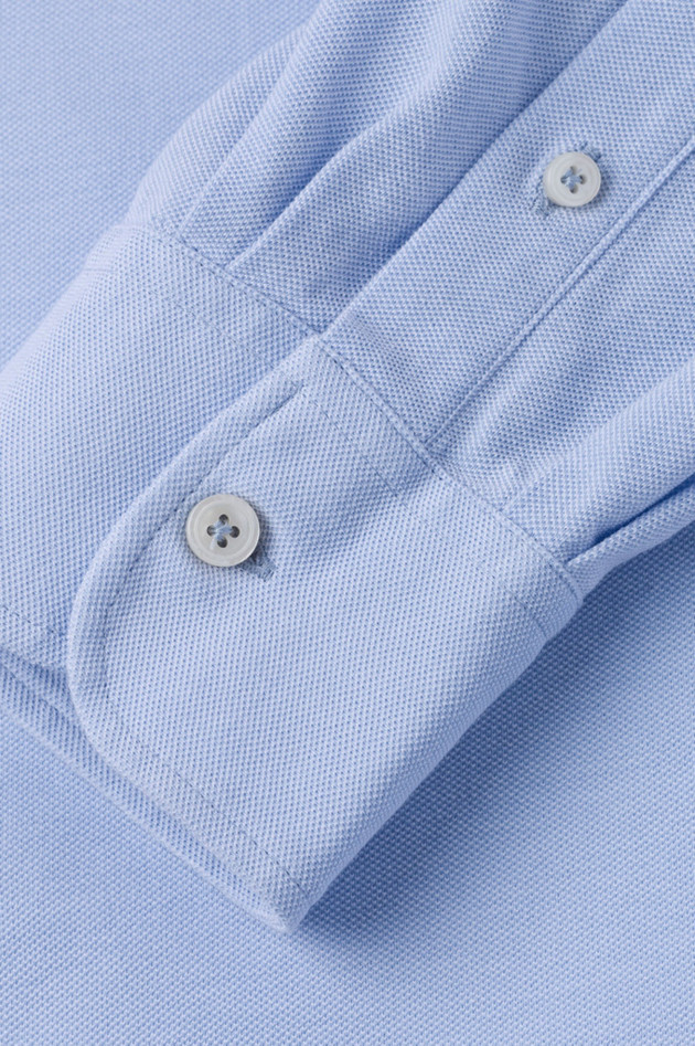 Depavory Longsleeve-Polo in Blau