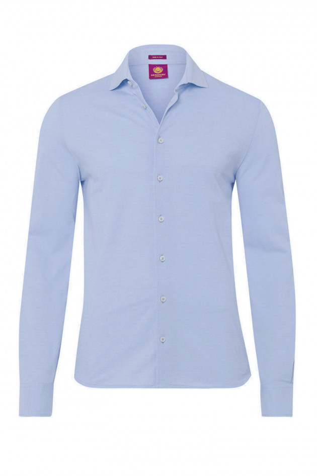Depavory Longsleeve-Polo in Blau
