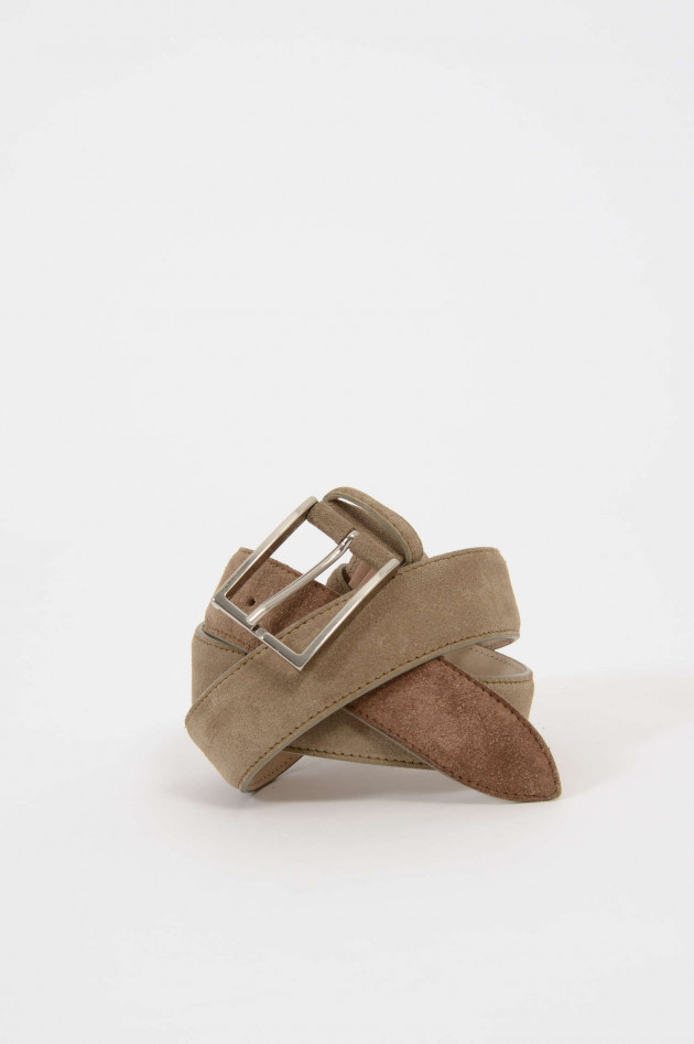 Doucal´s Veloursledergürtel in Beige