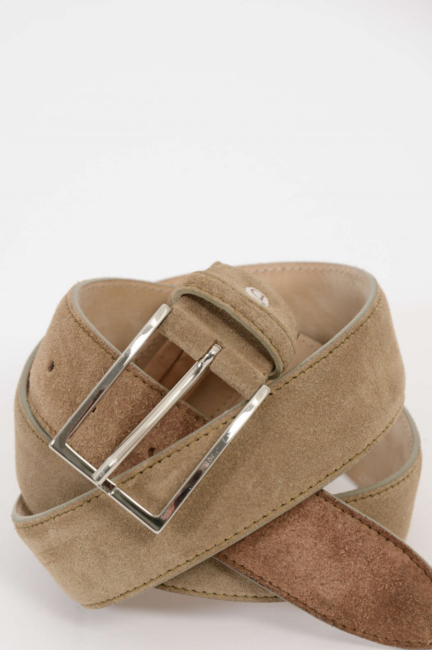 Doucal´s Veloursledergürtel in Beige