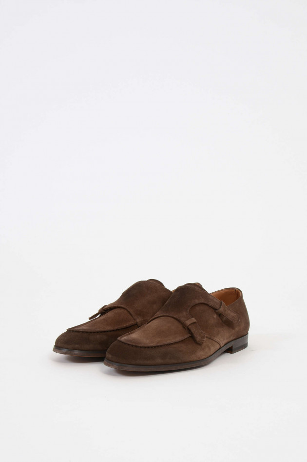 Doucal´s Loafers aus Veloursleder in Braun