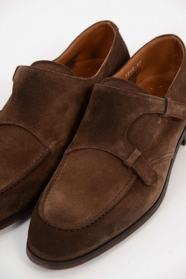 Doucal´s Loafers aus Veloursleder in Braun