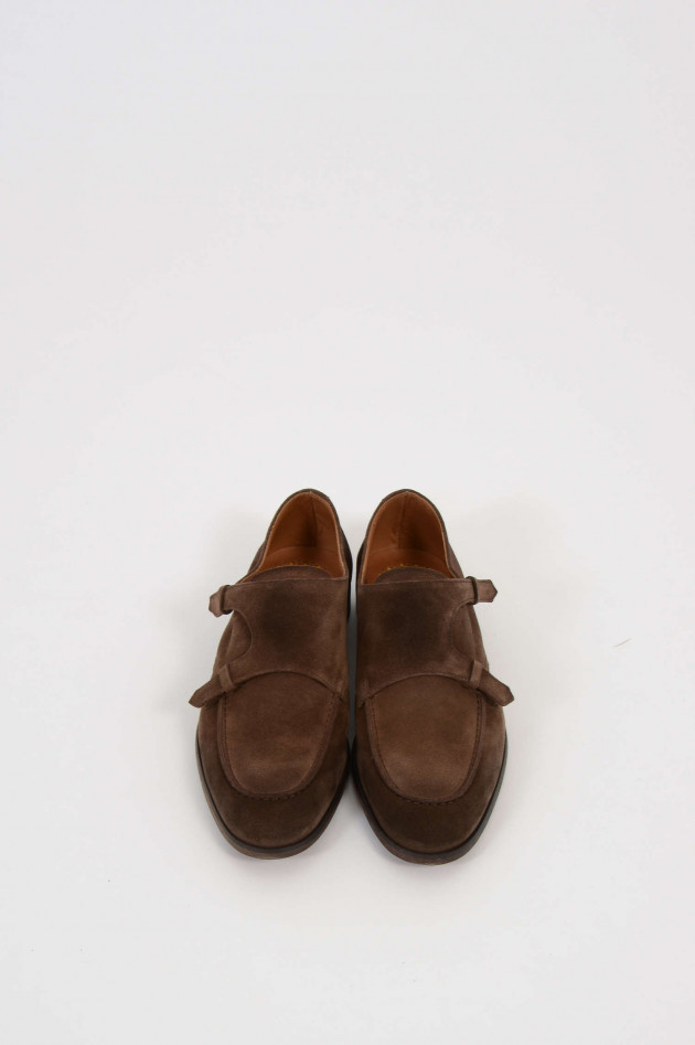 Doucal´s Loafers aus Veloursleder in Braun