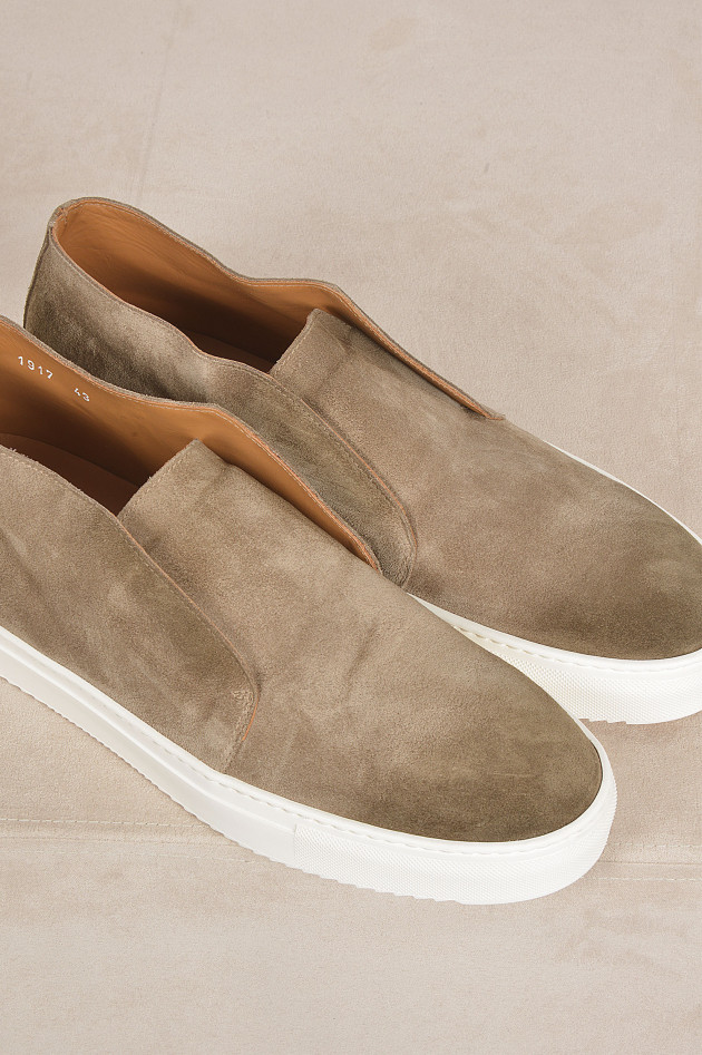 Doucal´s Sneakers aus Veloursleder in Taupe