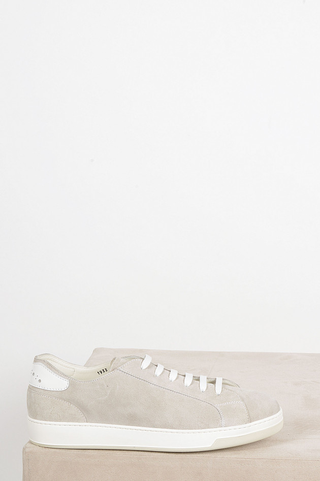 Doucal´s Sneakers aus Veloursleder in Grau/Beige