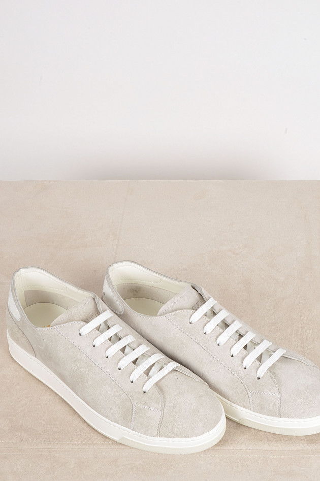 Doucal´s Sneakers aus Veloursleder in Grau/Beige