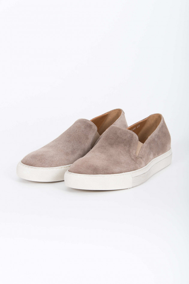 Doucal´s Slip-Ons aus Veloursleder in Taupe