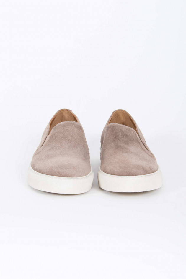 Doucal´s Slip-Ons aus Veloursleder in Taupe