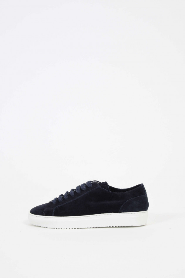 Doucal´s Sneakers aus Veloursleder mit Frottee-Schnürsenkel in Navy