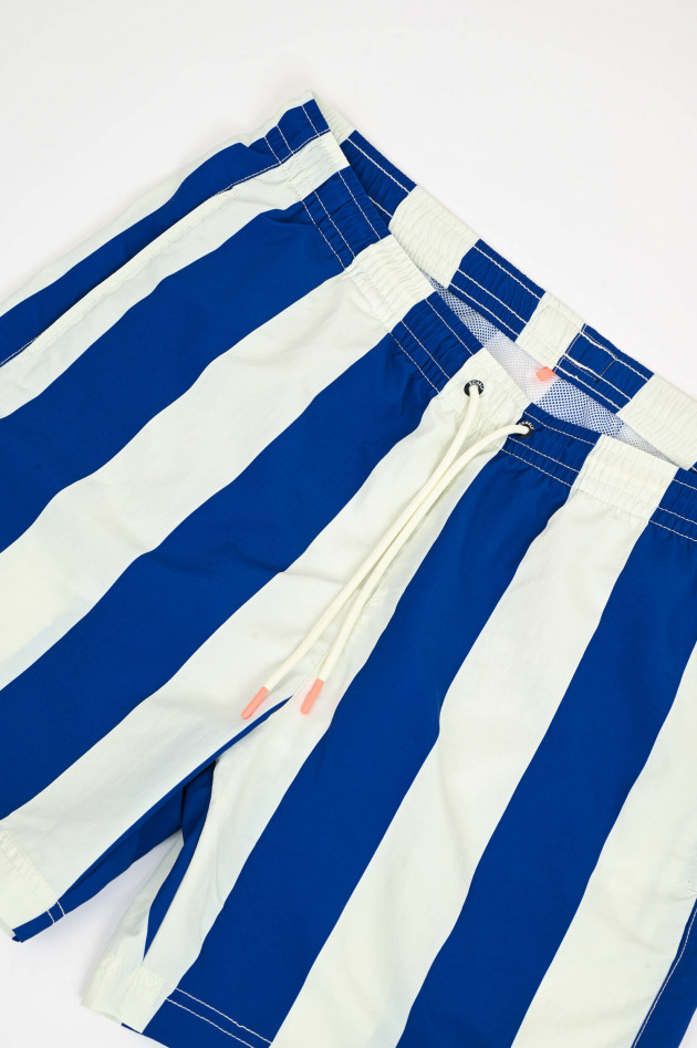 Ecoalf Gestreifte Badeshorts BEQUIAALF in Navy/Blau