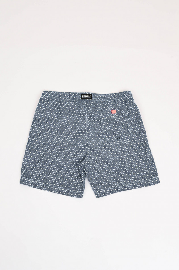 Ecoalf Badeshorts BEQUIAALF gemustert in Navy/Weiß