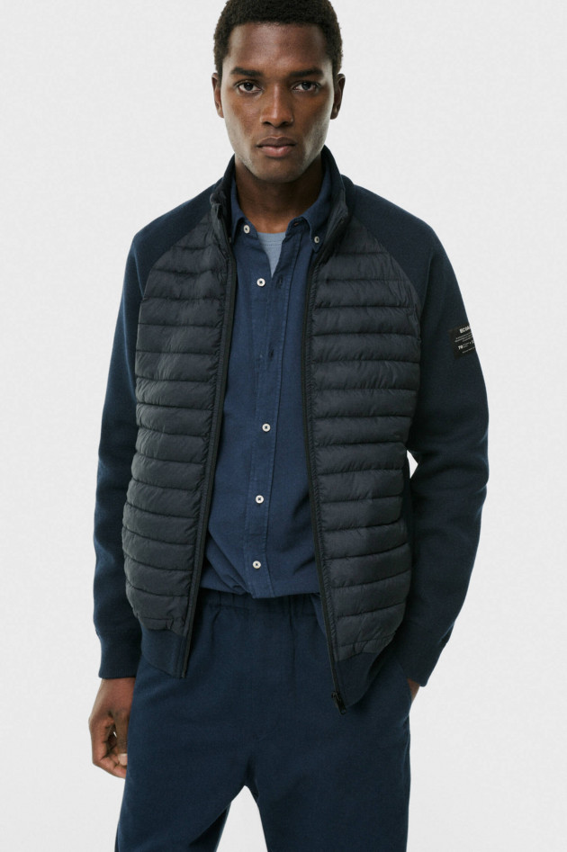 Ecoalf Steppjacke BEAMON mit Strickarm in Navy