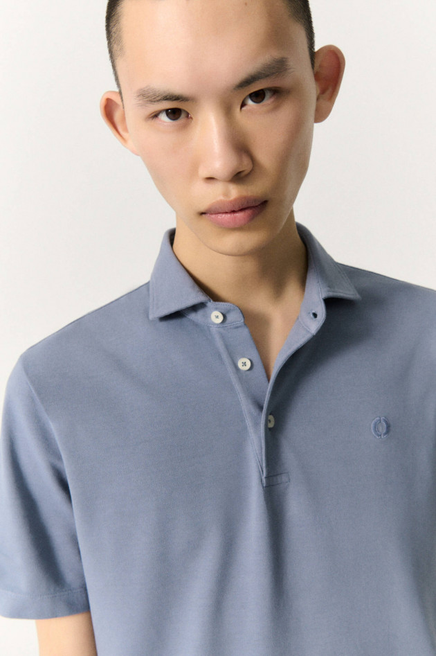 Ecoalf Piqué-Polo TED in Rauchblau
