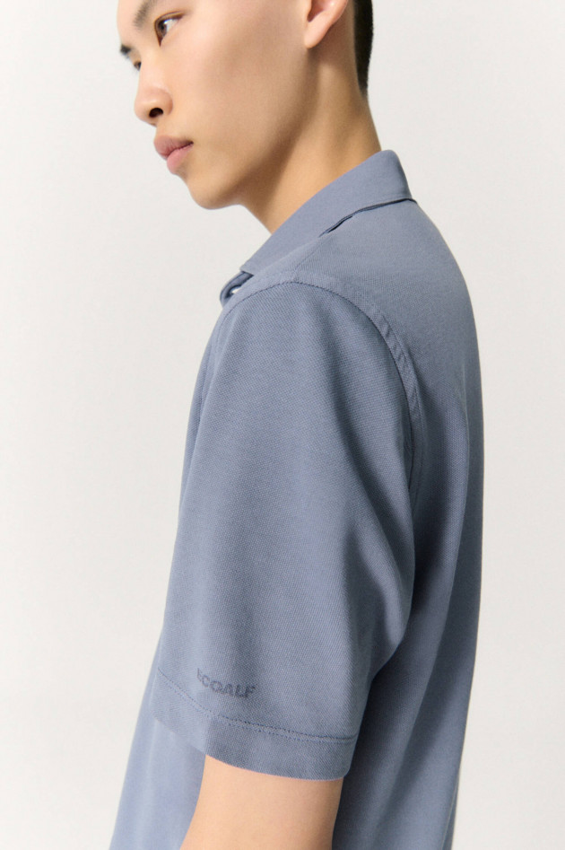 Ecoalf Piqué-Polo TED in Rauchblau
