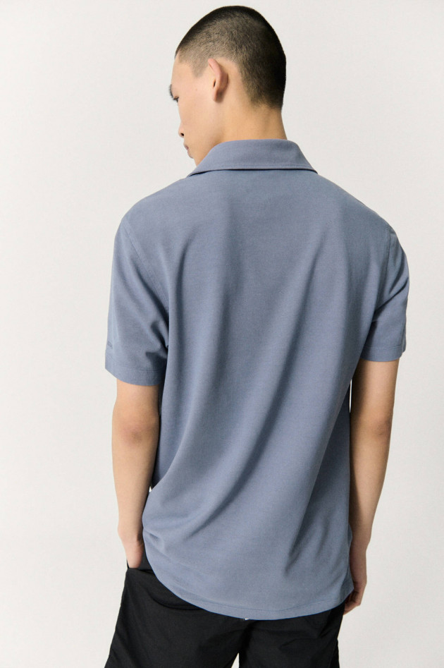 Ecoalf Piqué-Polo TED in Rauchblau