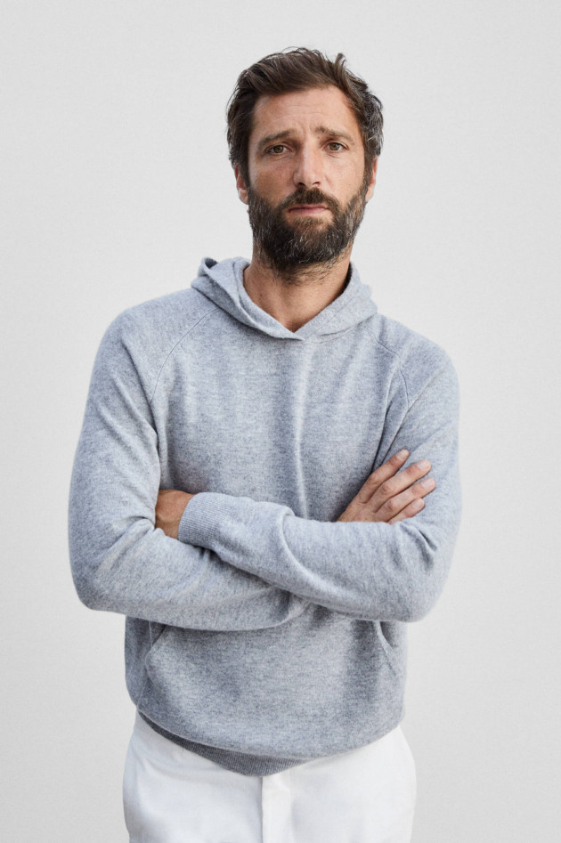 Ecoalf Hoodie ESTRA aus Woll-Cashmere-Mix in Grau