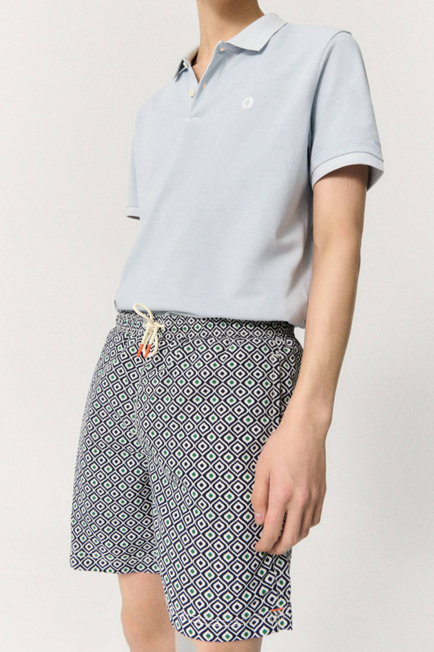 Ecoalf Gemusterte Badeshorts PRINT in Blau/Grün