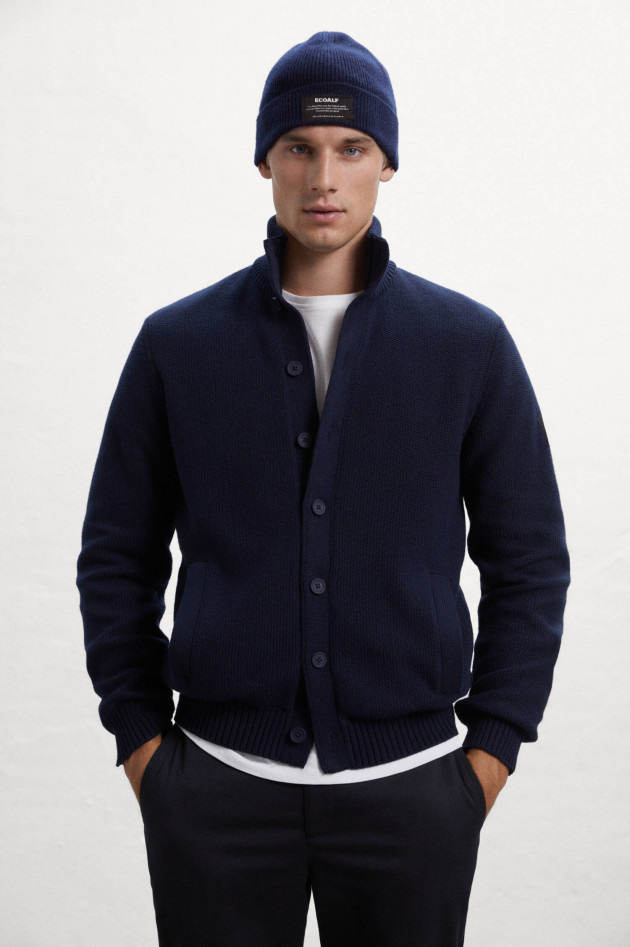 Ecoalf Gefütterte Strickjacke TROCAALF in Navy