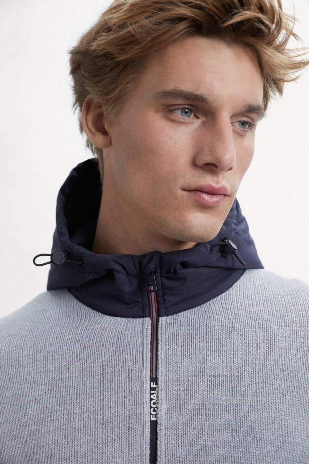 Ecoalf Strickjacke LESCAS in Hellgrau