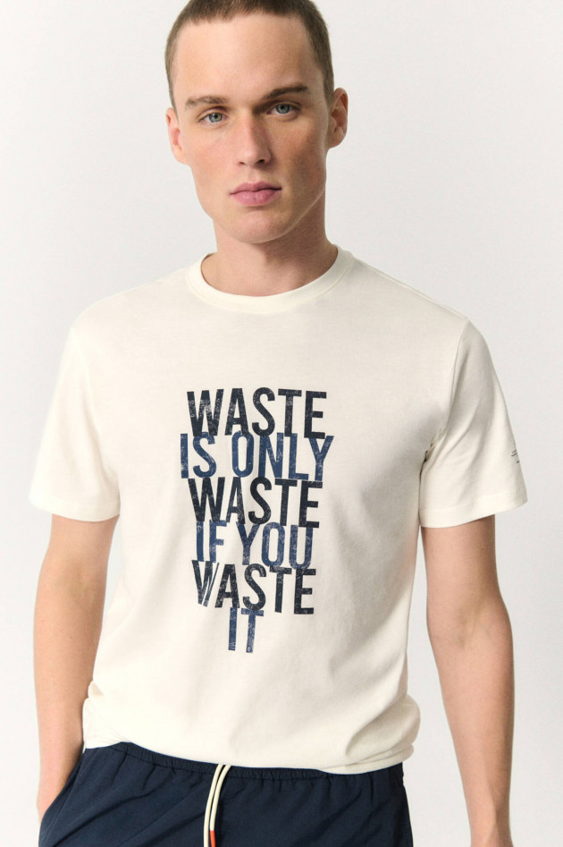 Ecoalf T-Shirt WESTI mit Statement-Print in Offwhite