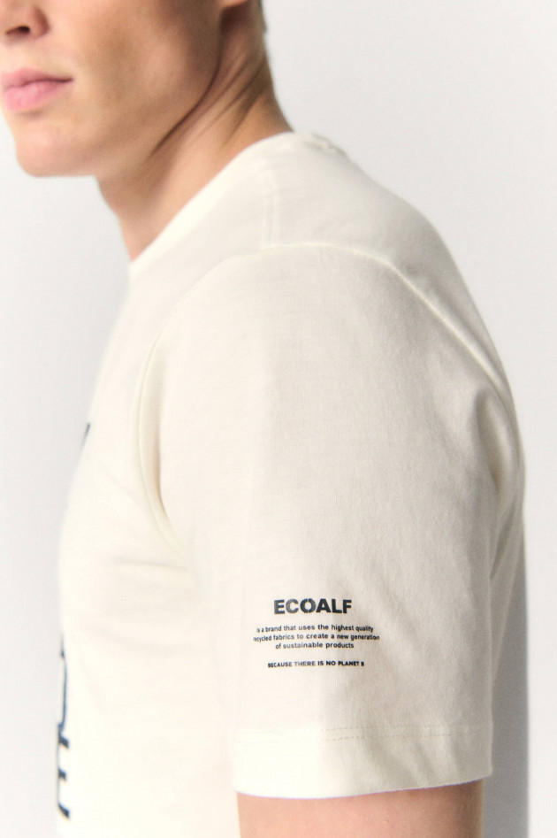 Ecoalf T-Shirt WESTI mit Statement-Print in Offwhite