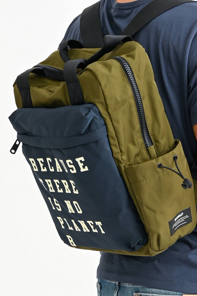 Ecoalf Rucksack TAKALF in Oliv/Blau