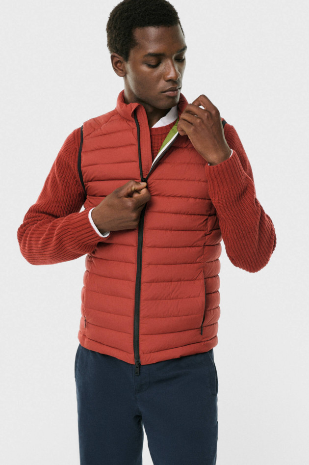 Ecoalf Nachhaltiges Stepp-Gilet CARDIFF in Chilli Rot