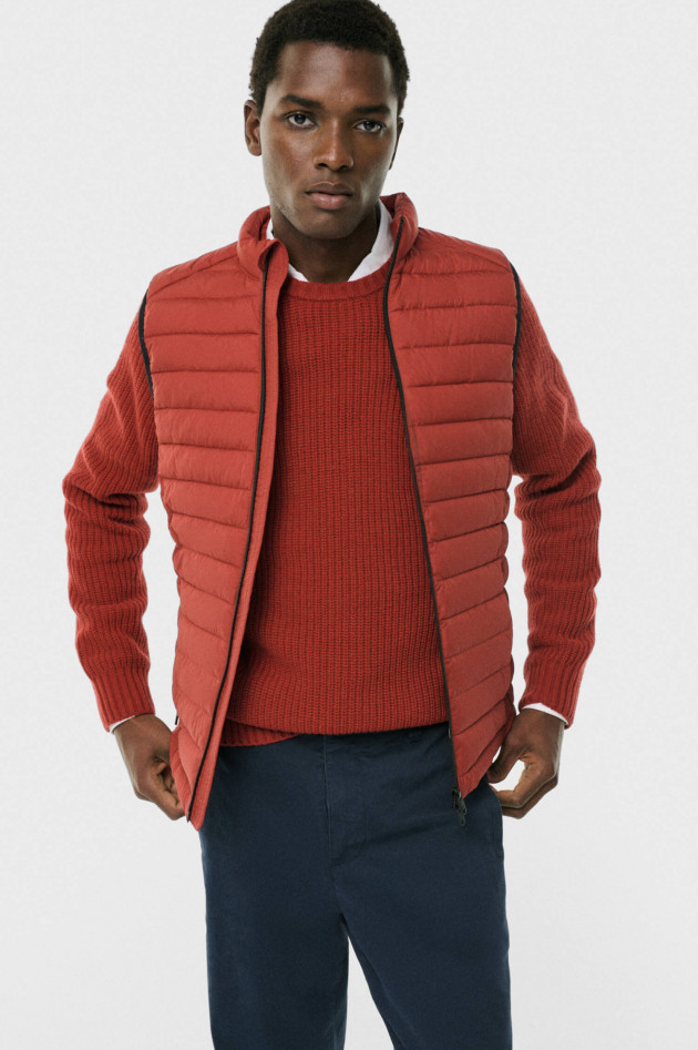 Ecoalf Nachhaltiges Stepp-Gilet CARDIFF in Chilli Rot