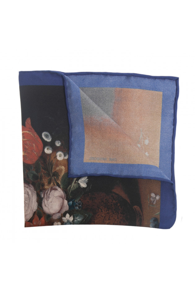 Pelo Einstecktuch in Blau gemustert