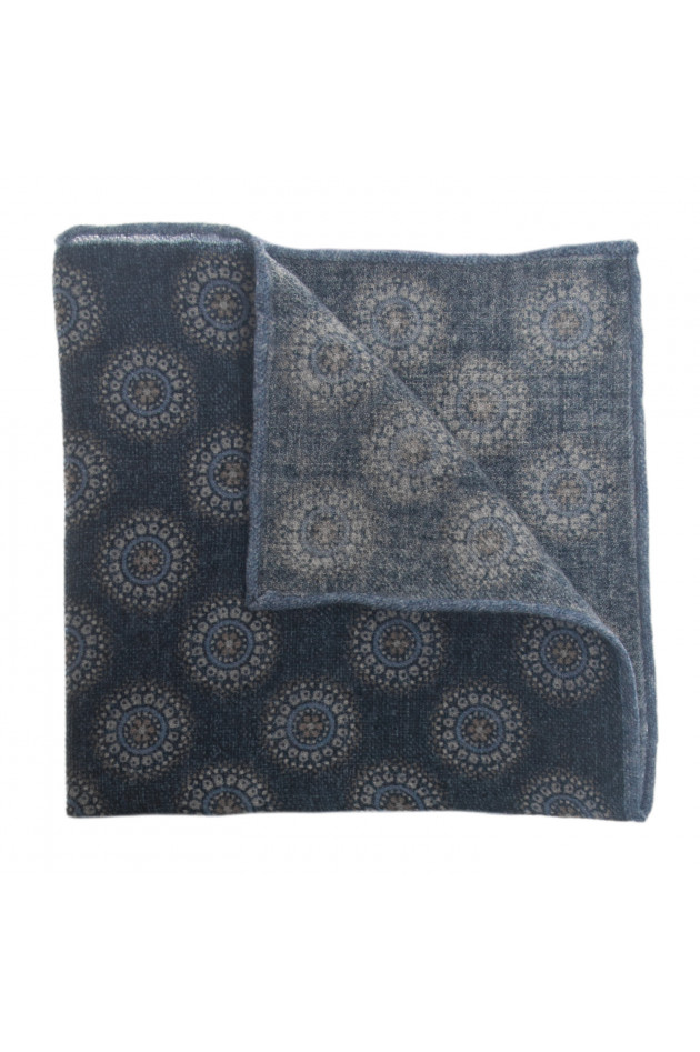 Pelo Einstecktuch in Blau gemustert